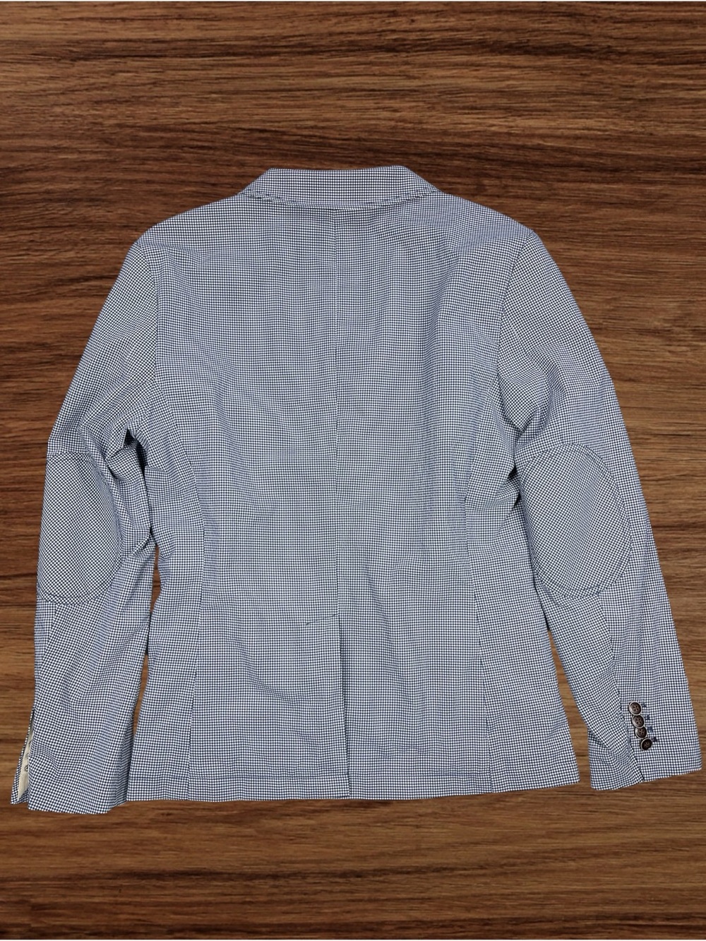 Nifty Genius Men’s Lightweight Navy Blue Micro-check Jacket. Size Small - Picture 4 of 15